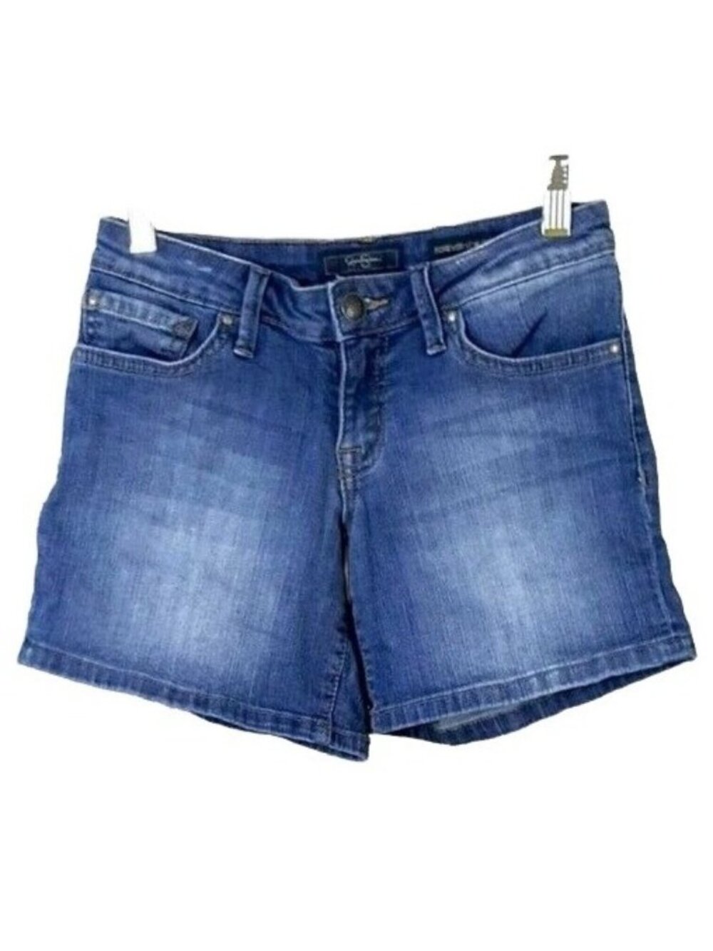 Jessica Simpson Women Forever Low Rise Denim Shorts Blue Size 25 Pockets Denim